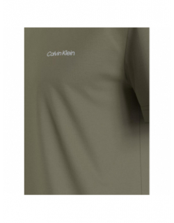 T-shirt micro logo interlock kaki homme - Calvin Klein