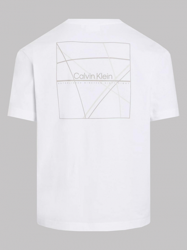 T-shirt linear back graphic blanc homme - Calvin Klein