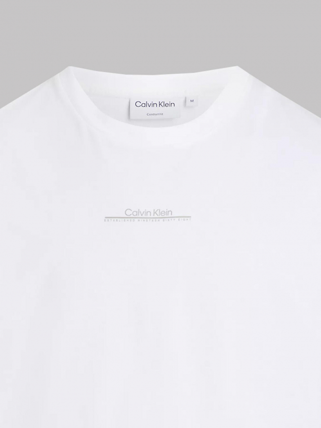 T-shirt linear back graphic blanc homme - Calvin Klein