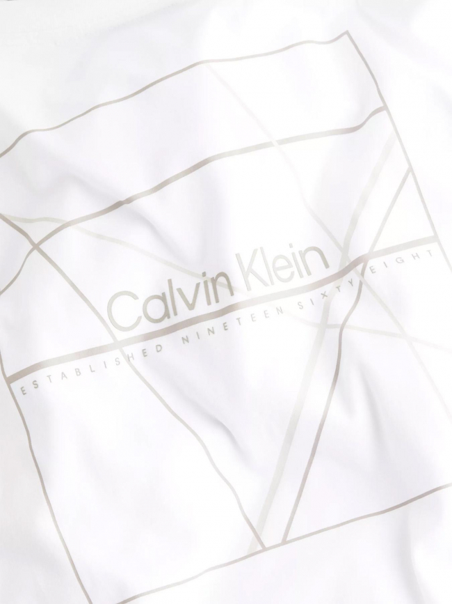 T-shirt linear back graphic blanc homme - Calvin Klein