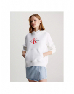 Sweat archival monologo blanc femme - Calvin Klein Jeans