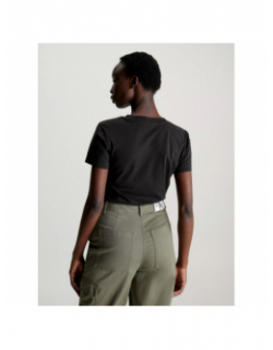 T-shirt monologo slim noir femme - Calvin Klein Jeans