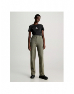 T-shirt monologo slim noir femme - Calvin Klein Jeans