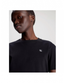 T-shirt embro badge noir femme - Calvin Klein Jeans