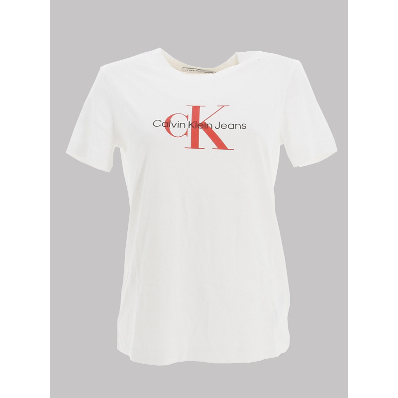 T-shirt archival monologo blanc femme - Calvin Klein Jeans