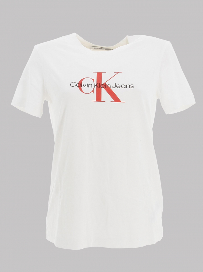 T-shirt archival monologo blanc femme - Calvin Klein Jeans