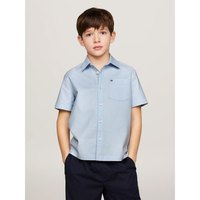 Chemise solid oxford bleu enfant - Tommy hilfiger