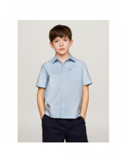 Chemise solid oxford bleu enfant - Tommy hilfiger