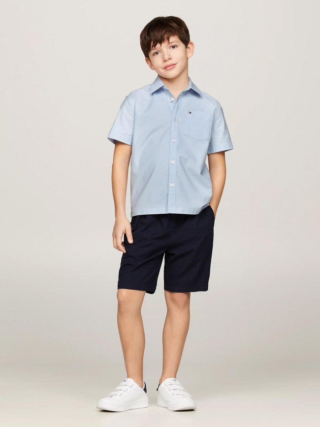 Chemise solid oxford bleu enfant - Tommy hilfiger