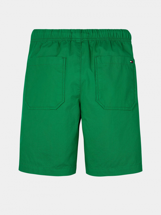 Short monotype à logo brodé vert garçon - Tommy Hilfiger