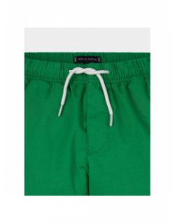 Short monotype à logo brodé vert garçon - Tommy Hilfiger