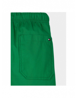 Short monotype à logo brodé vert garçon - Tommy Hilfiger