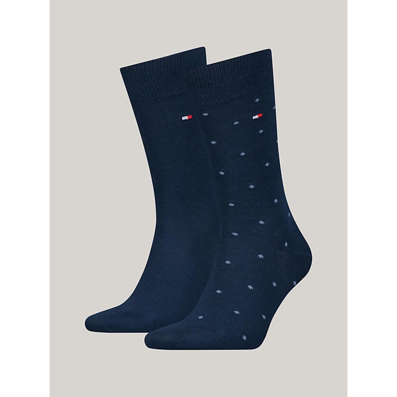 2 paires de chaussettes hautes bleu homme - Tommy Hilfiger