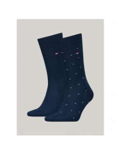 2 paires de chaussettes hautes bleu homme - Tommy Hilfiger