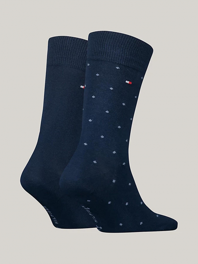 2 paires de chaussettes hautes bleu homme - Tommy Hilfiger