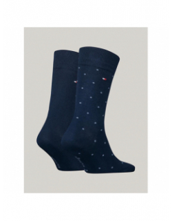 2 paires de chaussettes hautes bleu homme - Tommy Hilfiger