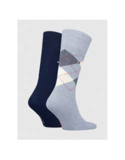 Pack de 2 paires de chaussettes bleu homme - Tommy Hilfiger