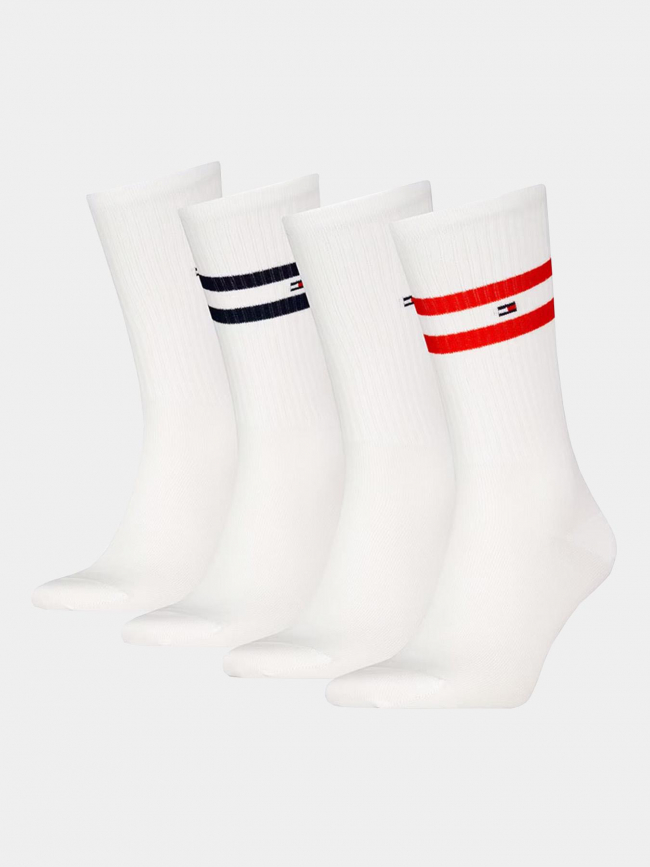 Pack de 4 paires de chaussettes blanc homme - Tommy Hilfiger