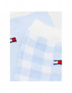 2 paires de chaussettes gingham bleu femme - Tommy Hilfiger