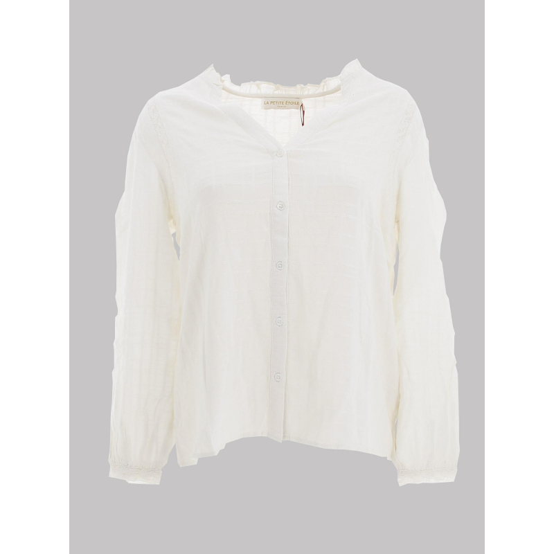 Blouse col v brenda blanc femme - La Petite Etoile