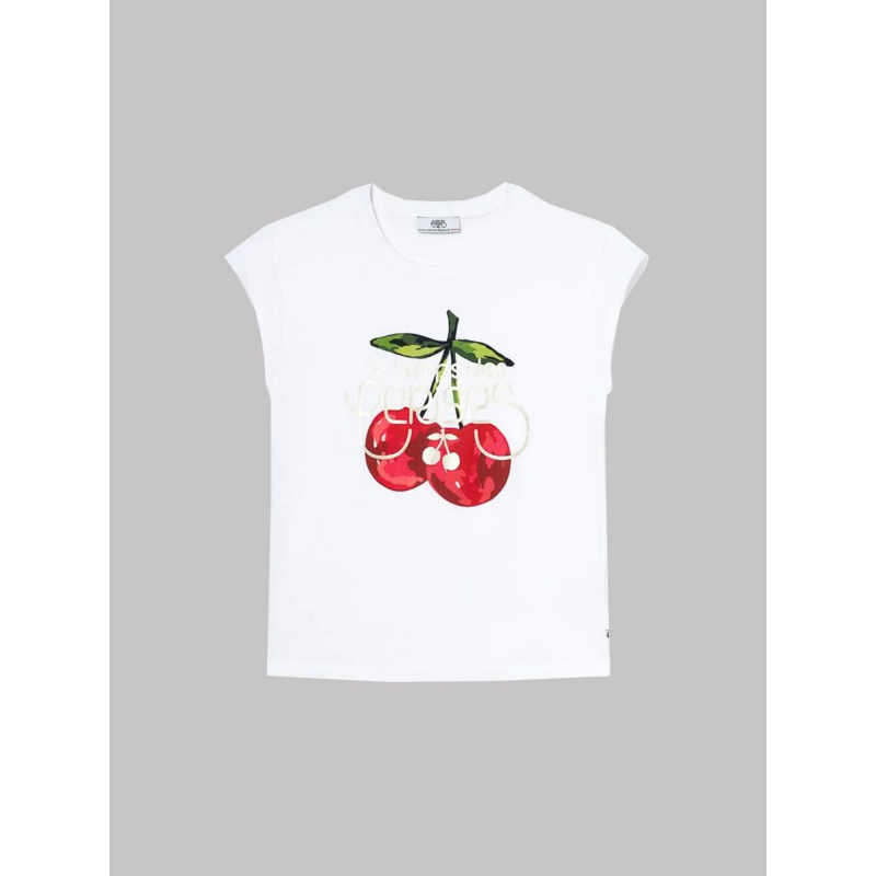 T-shirt rahimgi imprimé blanc fille - Le Temps Des Cerises