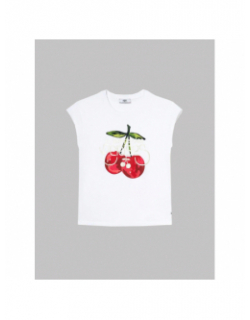 T-shirt rahimgi imprimé blanc fille - Le Temps Des Cerises