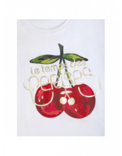 T-shirt rahimgi imprimé blanc fille - Le Temps Des Cerises