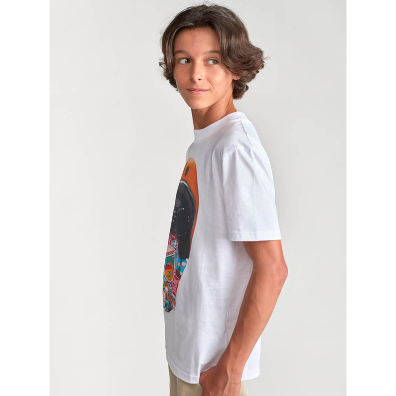 T shirt jakebo imprime blanc garcon Le Temps Des Cerises