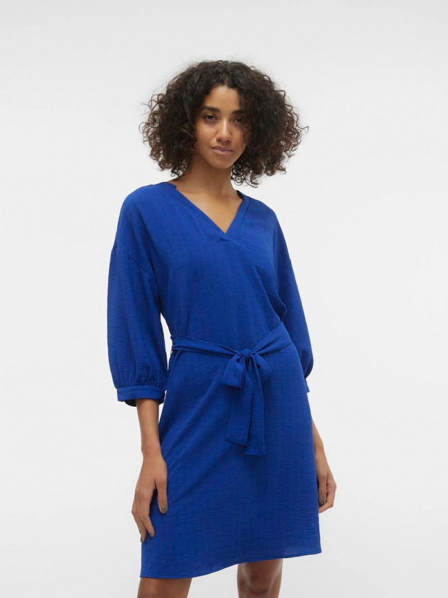 Robe manches 3/4 gaiga bleu femme - Vero Moda