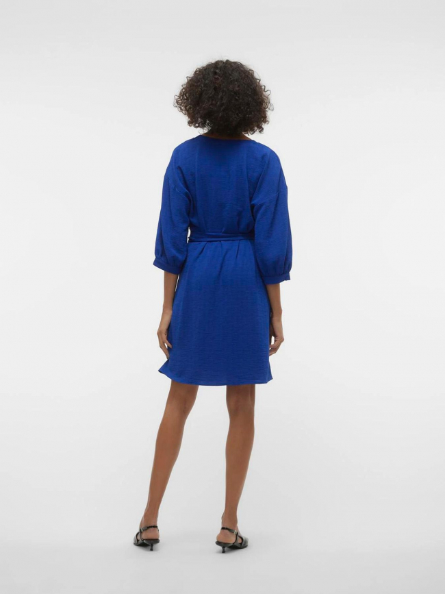 Robe manches 3/4 gaiga bleu femme - Vero Moda