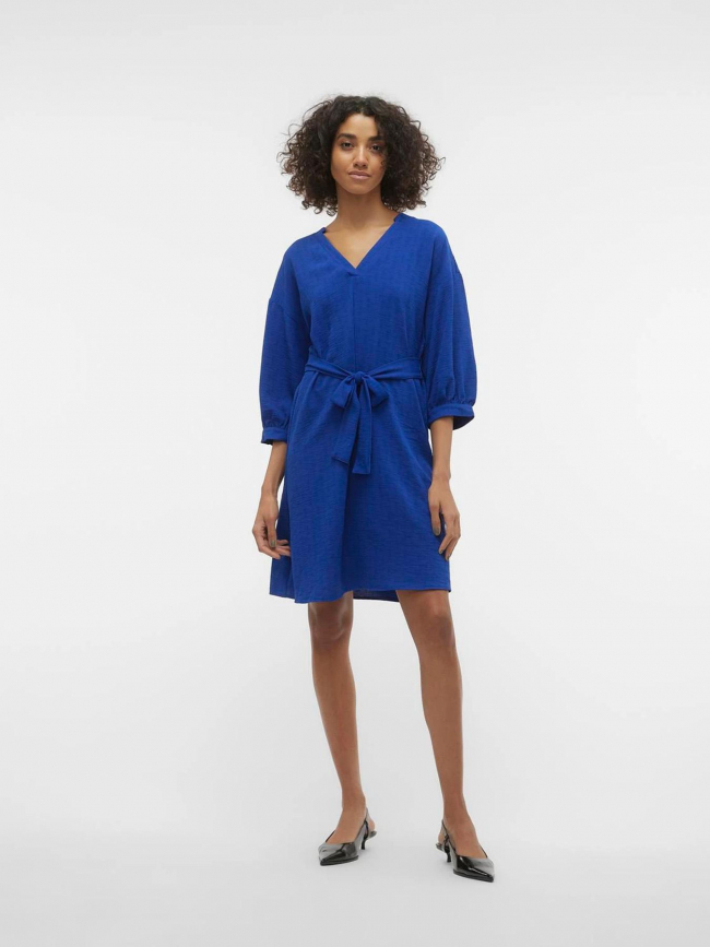 Robe manches 3/4 gaiga bleu femme - Vero Moda