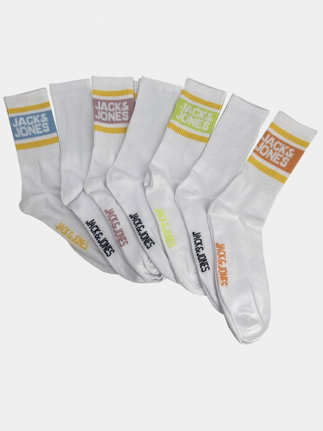 Pack de 7 paires de chaussettes stripe tennis blanc - Jack & Jones