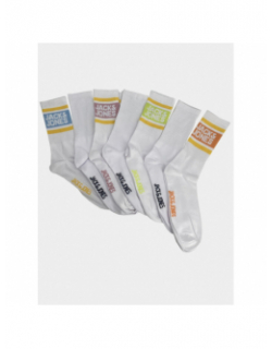 Pack de 7 paires de chaussettes stripe tennis blanc - Jack & Jones