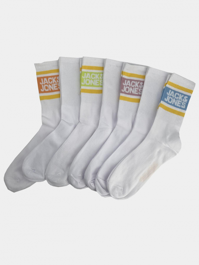 Pack de 7 paires de chaussettes stripe tennis blanc - Jack & Jones