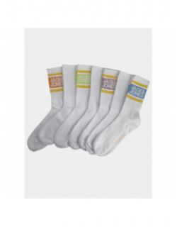 Pack de 7 paires de chaussettes stripe tennis blanc - Jack & Jones