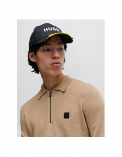 Pull col zippé sastor beige homme - Hugo