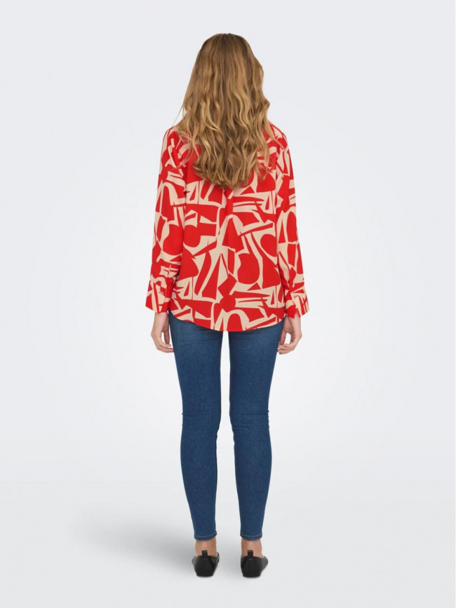 Chemisier loose helena life rouge femme - Only