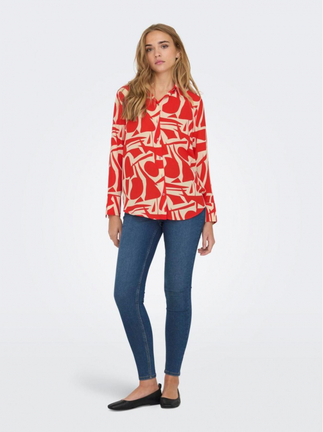 Chemisier loose helena life rouge femme - Only