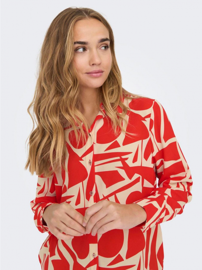 Chemisier loose helena life rouge femme - Only