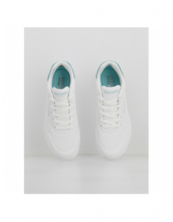 Baskets uno pop back blanc vert femme - Skechers