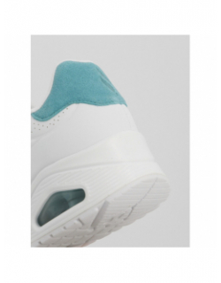 Baskets uno pop back blanc vert femme - Skechers