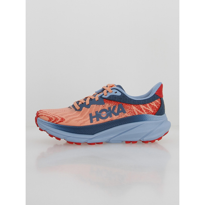 Chaussures de running challenger 7 bleu orange femme - Hoka