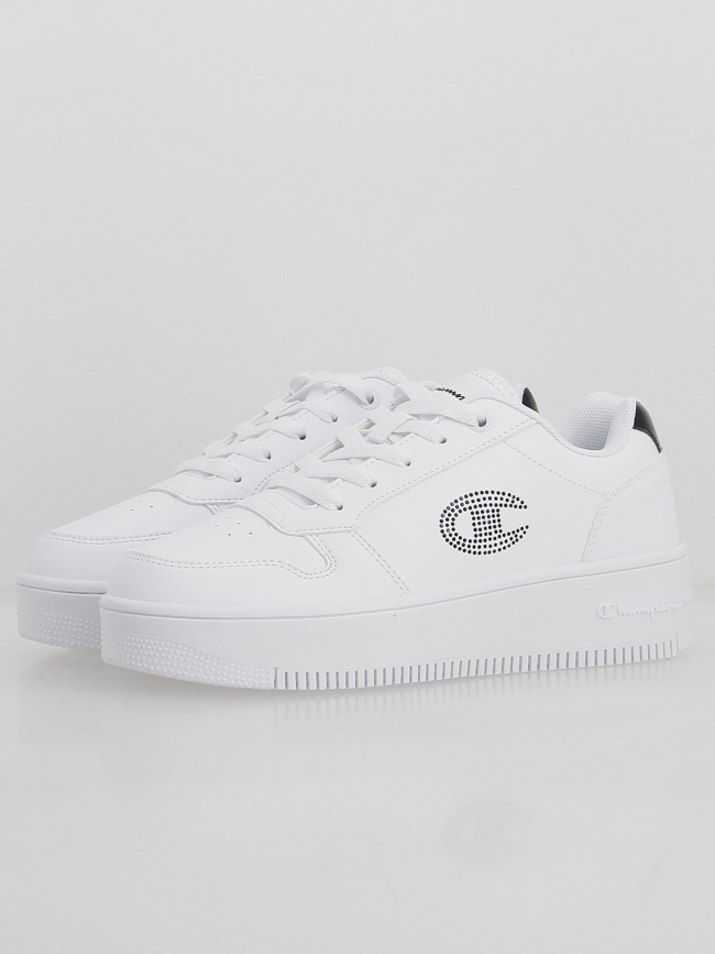 Baskets plateforme rebound strass blanc femme - Champion