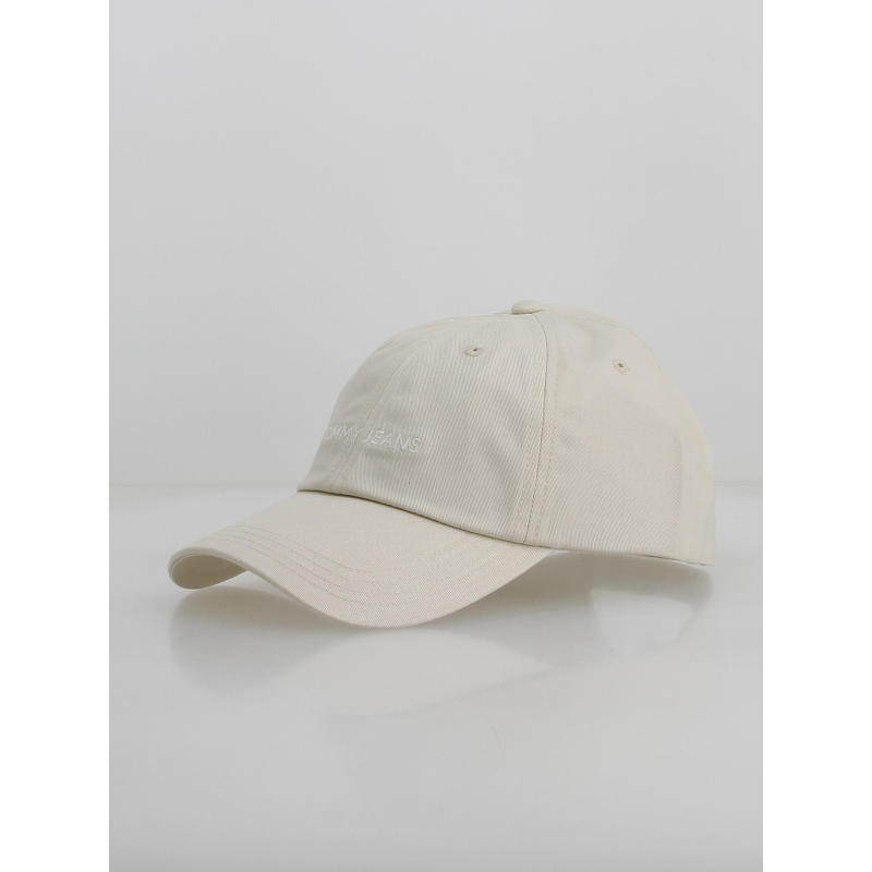 Casquette linear logo beige femme - Tommy Jeans