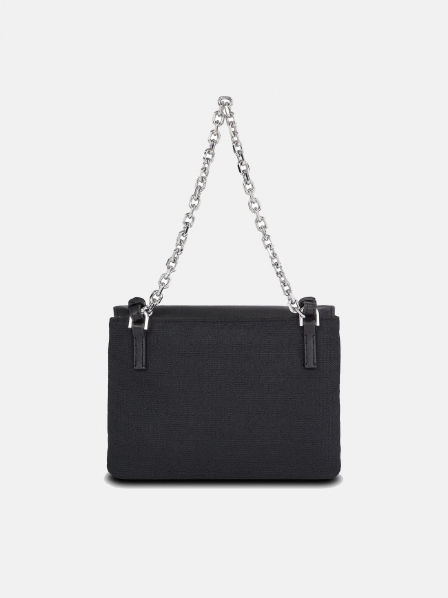 Sac bandoulière re-lock double guset noir femme - Calvin Klein