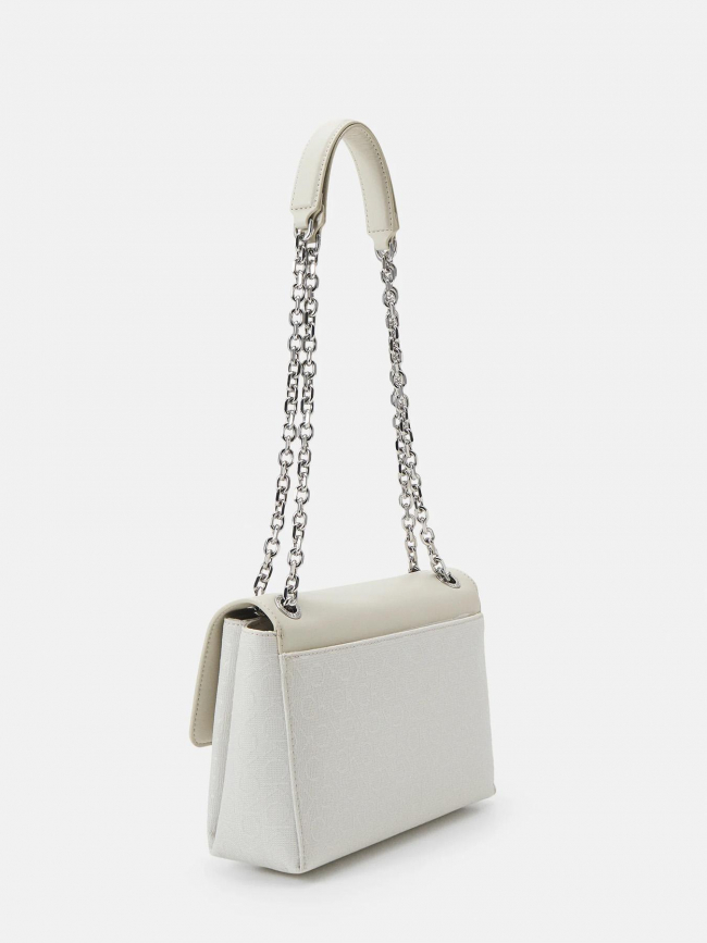 Sac à main re-lock bi-matière beige femme - Calvin Klein