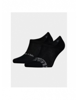 2 paires de chaussettes footie logo noir homme - Calvin Klein