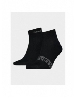 2 paires de chaussettes quarter logo noir homme - Calvin Klein