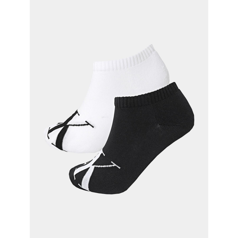 2 paires de chaussettes sneaker blanc noir homme - Calvin Klein Jeans