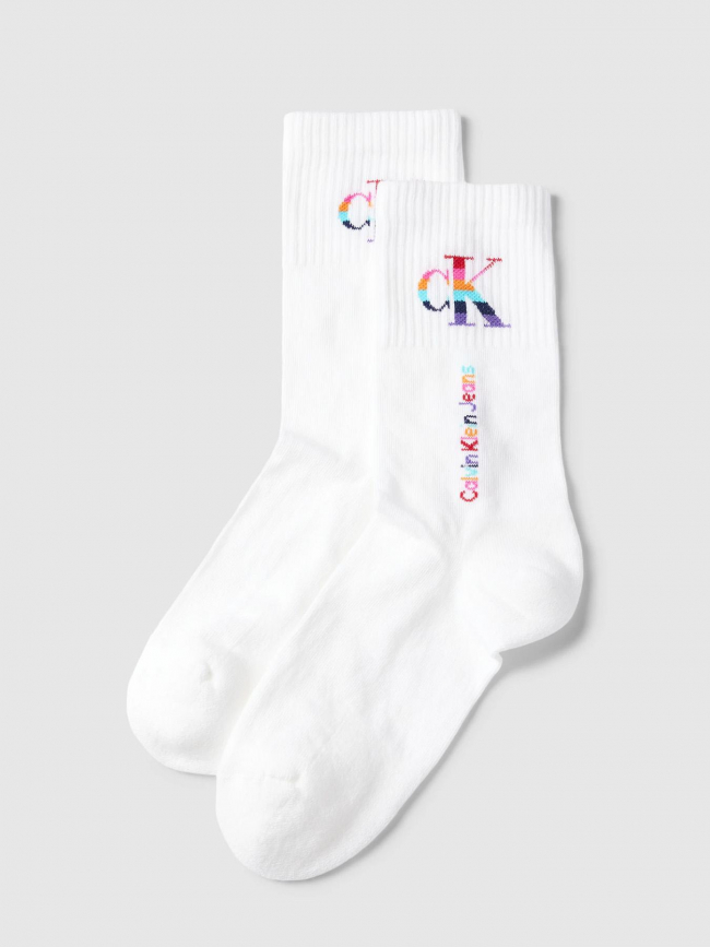 2 paires de chaussettes pride blanc homme - Calvin Klein Jeans